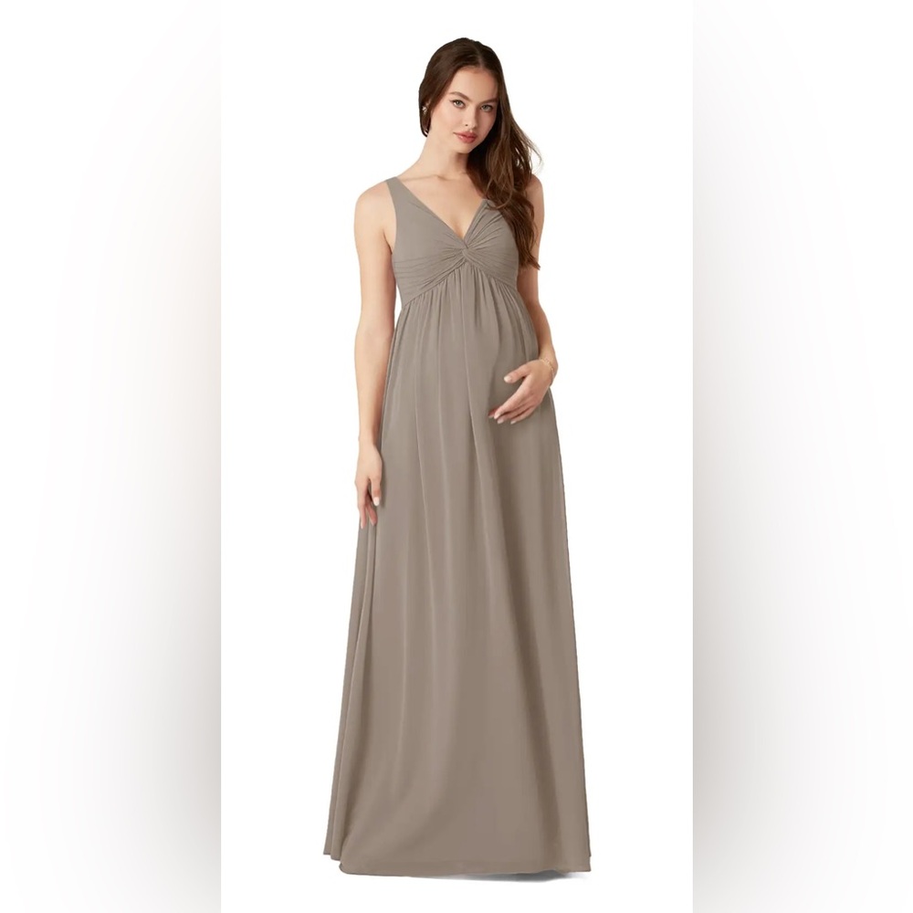 Azazie Taupe Bridesmaid Dress (Yetta)
